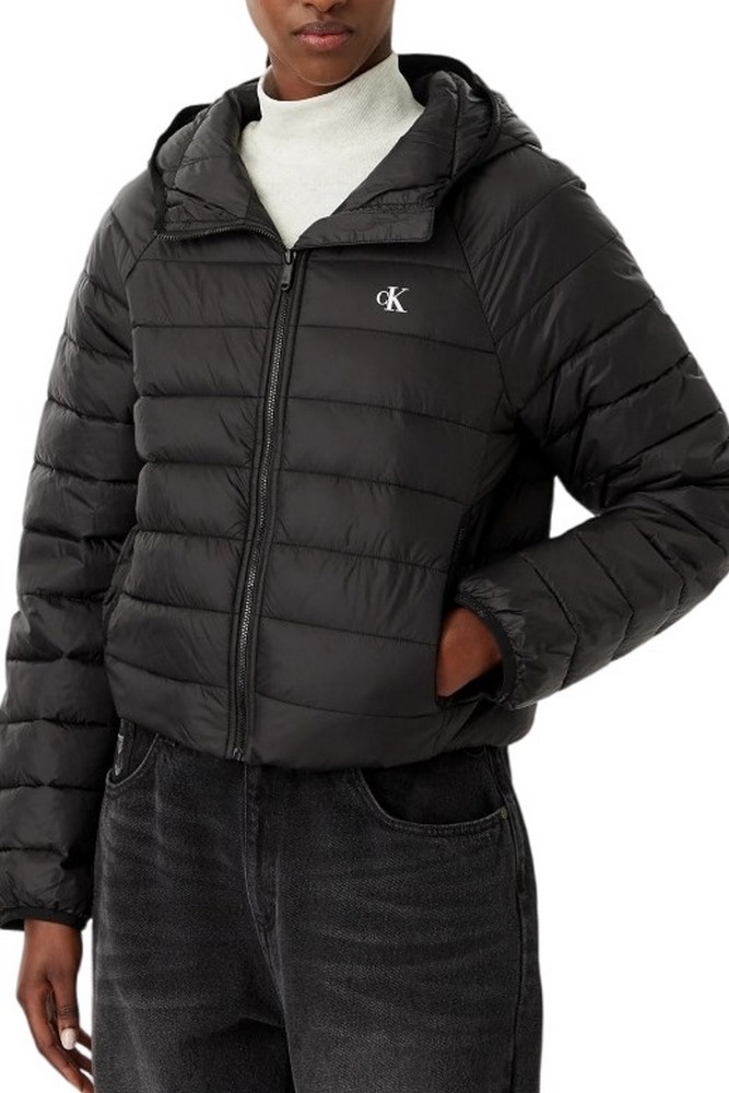 CALVIN KLEIN JEANS SHORT CK PACKABLE PUFFER JACKET ΜΠΟΥΦΑΝ ΓΥΝΑΙΚΕΙΟ BLACK