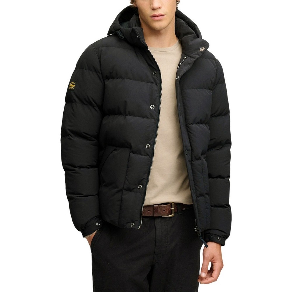 SUPERDRY CLASSIC EVEREST PUFFER JKT ΜΠΟΥΦΑΝ ΑΝΔΡΙΚΟ BLACK