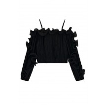 GUESS LS GABRIELLA TOP ΠΟΥΚΑΜΙΣΟ ΓΥΝΑΙΚΕΙΟ BLACK