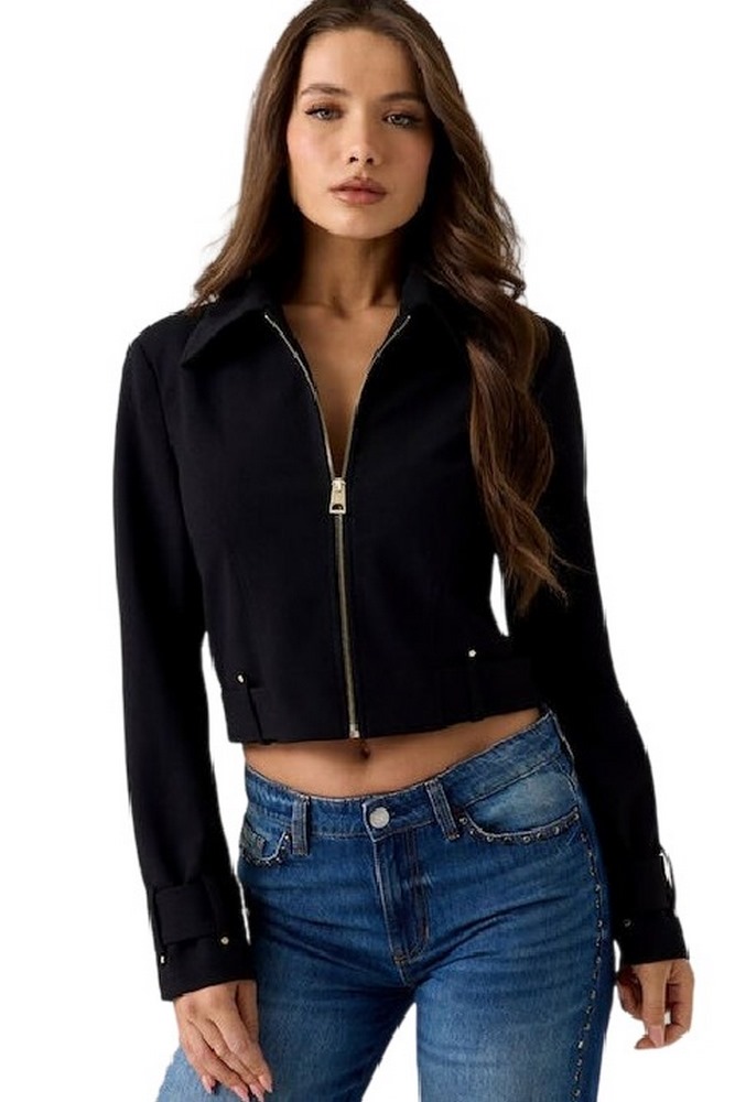 GUESS CLAUDIE TRUCKER ΜΠΟΥΦΑΝ ΓΥΝΑΙΚΕΙΟ BLACK
