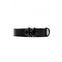CALVIN KLEIN ROUND CK BUCKLE 30MM BELT INLAY ΖΩΝΗ ΓΥΝΑΙΚΕΙΑ CK BLACK
