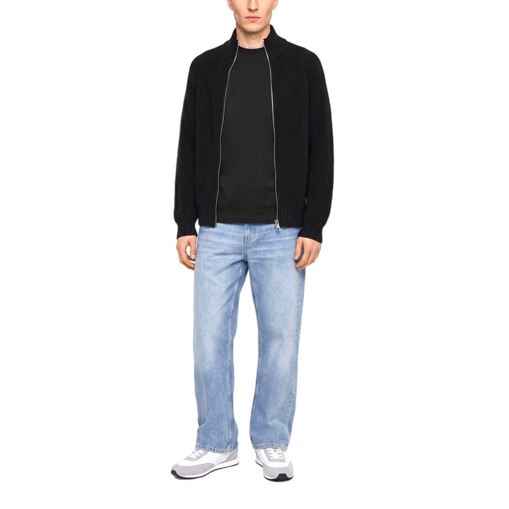 HUGO BOSS SONZIE SWEATER ΖΑΚΕΤΑ ΠΛΕΚΤΗ ΑΝΔΡΙΚΗ BLACK