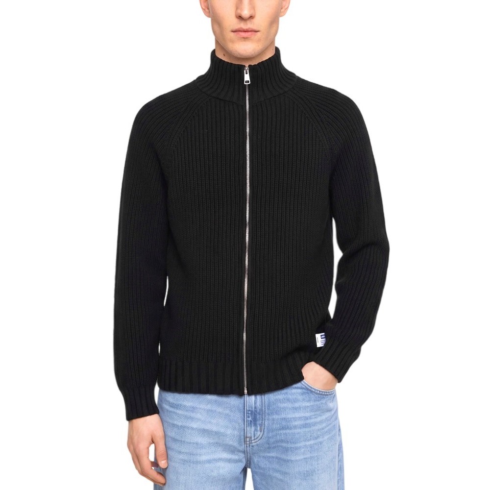 HUGO BOSS SONZIE SWEATER ΖΑΚΕΤΑ ΠΛΕΚΤΗ ΑΝΔΡΙΚΗ BLACK
