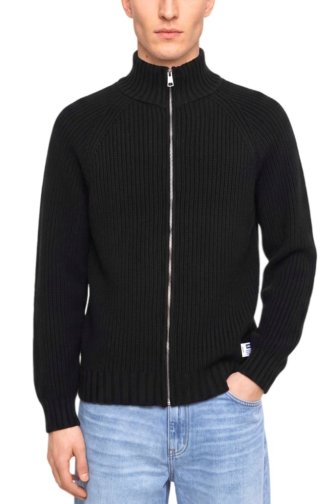 HUGO BOSS SONZIE SWEATER ΖΑΚΕΤΑ ΠΛΕΚΤΗ ΑΝΔΡΙΚΗ BLACK