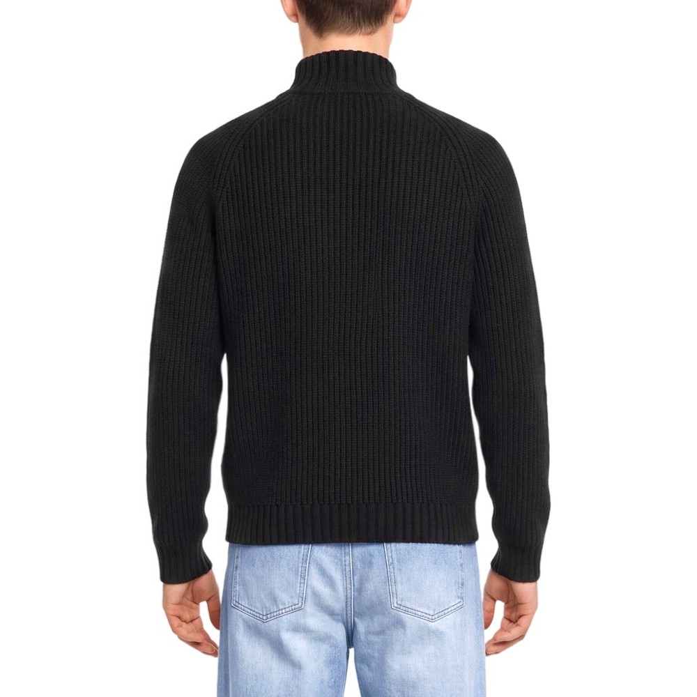 HUGO BOSS SONZIE SWEATER ΖΑΚΕΤΑ ΠΛΕΚΤΗ ΑΝΔΡΙΚΗ BLACK