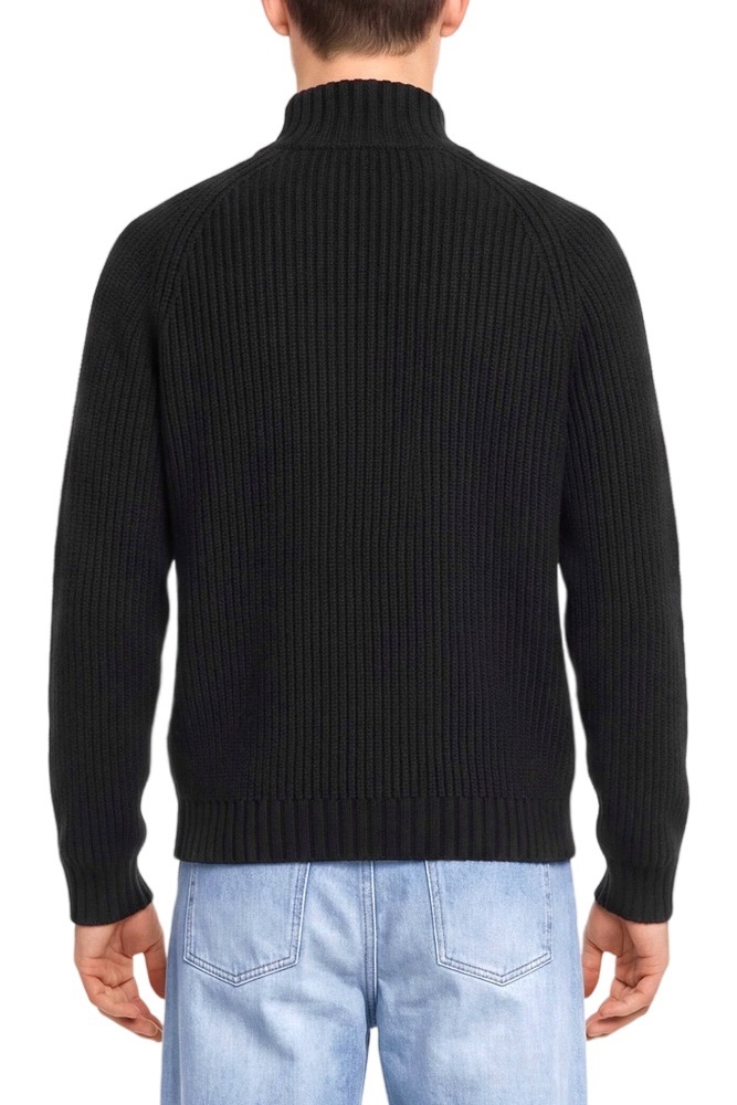 HUGO BOSS SONZIE SWEATER ΖΑΚΕΤΑ ΠΛΕΚΤΗ ΑΝΔΡΙΚΗ BLACK