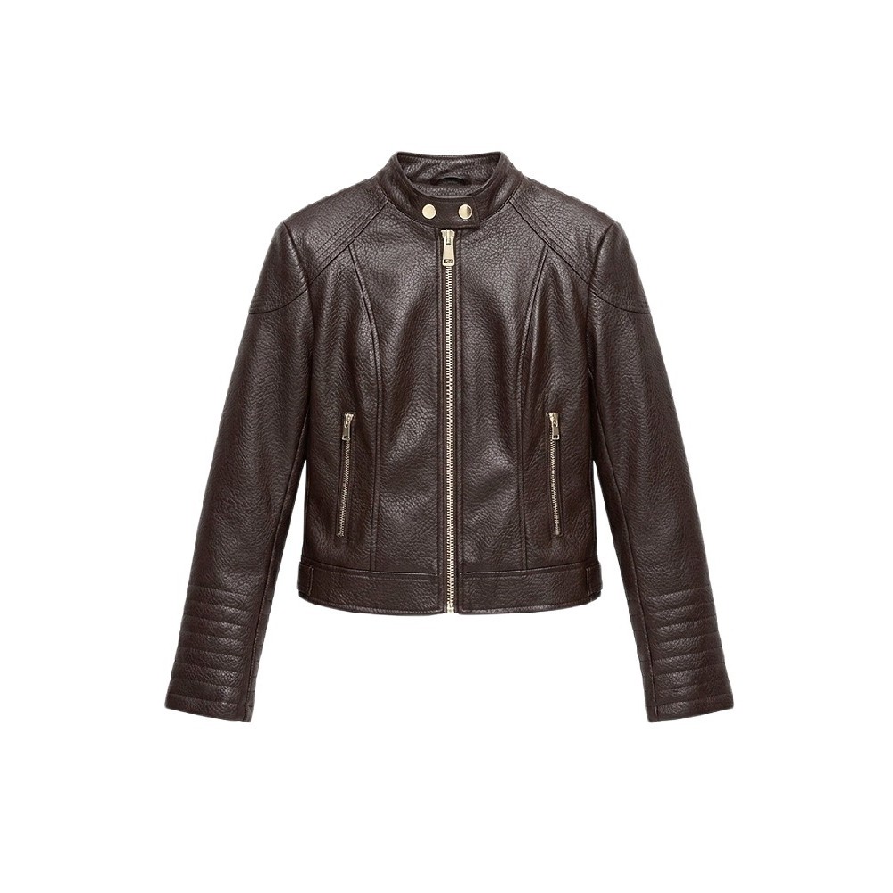 GUESS MARLENE CARIBOU PU MOTO JKT ΜΠΟΥΦΑΝ ΓΥΝΑΙΚΕΙΟ BROWN