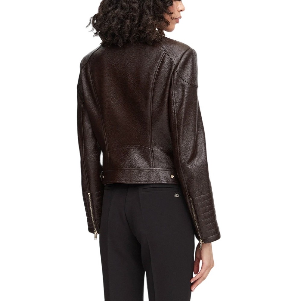 GUESS MARLENE CARIBOU PU MOTO JKT ΜΠΟΥΦΑΝ ΓΥΝΑΙΚΕΙΟ BROWN