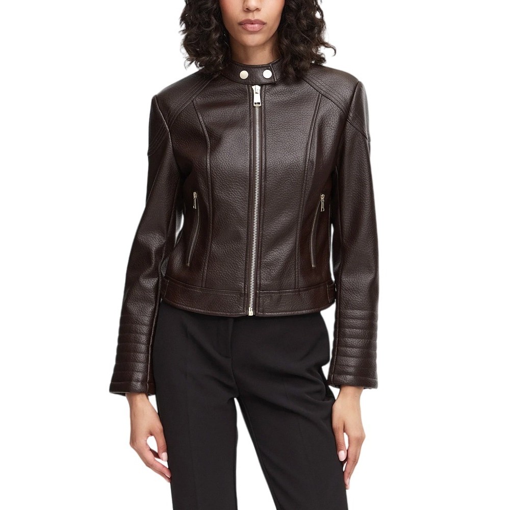 GUESS MARLENE CARIBOU PU MOTO JKT ΜΠΟΥΦΑΝ ΓΥΝΑΙΚΕΙΟ BROWN