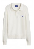 HUGO BOSS SAN PATTY SWEATER ΜΠΛΟΥΖΑ ΠΛΕΚΤΗ ΑΝΔΡΙΚΗ WHITE