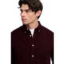 SUPERDRY CLASSIC NEEDLE CORD SHIRT ΠΟΥΚΑΜΙΣΟ ΑΝΔΡΙΚΟ BORDEAUX