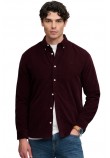 SUPERDRY CLASSIC NEEDLE CORD SHIRT ΠΟΥΚΑΜΙΣΟ ΑΝΔΡΙΚΟ BORDEAUX
