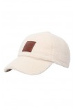 CALVIN KLEIN ALL-OVER SHERPA W/ PATCH CAP ΚΑΠΕΛΟ ΓΥΝΑΙΚΕΙΟ CREAMY WHITE