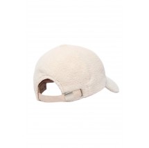 CALVIN KLEIN ALL-OVER SHERPA W/ PATCH CAP ΚΑΠΕΛΟ ΓΥΝΑΙΚΕΙΟ CREAMY WHITE