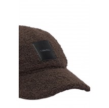 CALVIN KLEIN ALL-OVER SHERPA W/ PATCH CAP ΚΑΠΕΛΟ ΓΥΝΑΙΚΕΙΟ BROWN