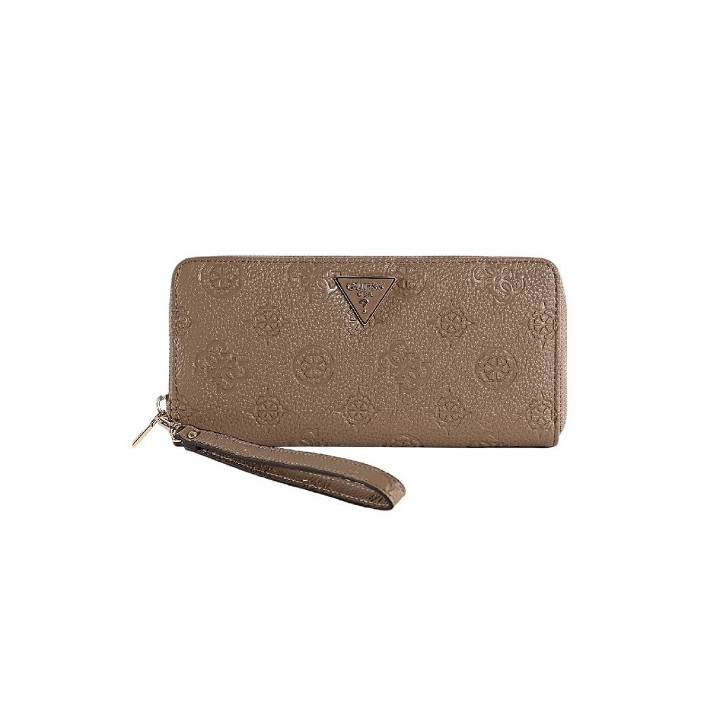 GUESS CRESIDIA II SLG LRG ZIP AROUND ΠΟΡΤΟΦΟΛΙ ΓΥΝΑΙΚΕΙΟ TAUPE