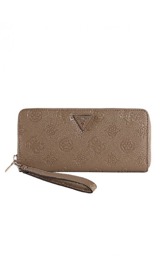 GUESS CRESIDIA II SLG LRG ZIP AROUND ΠΟΡΤΟΦΟΛΙ ΓΥΝΑΙΚΕΙΟ TAUPE