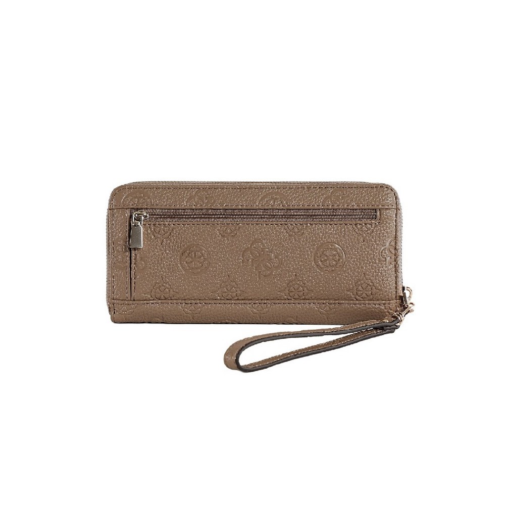 GUESS CRESIDIA II SLG LRG ZIP AROUND ΠΟΡΤΟΦΟΛΙ ΓΥΝΑΙΚΕΙΟ TAUPE