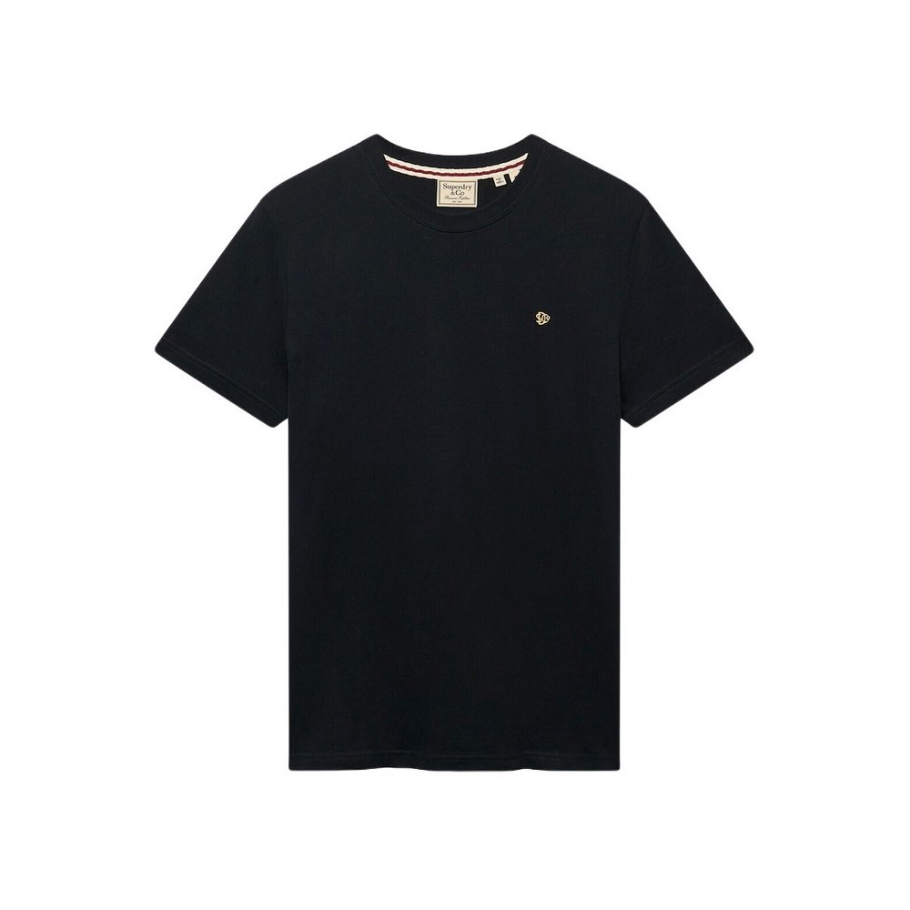 SUPERDRY ESSENTIAL SDCO LOGO EMB T-SHIRT ΜΠΛΟΥΖΑ ΑΝΔΡΙΚΗ BLACK/GOLD