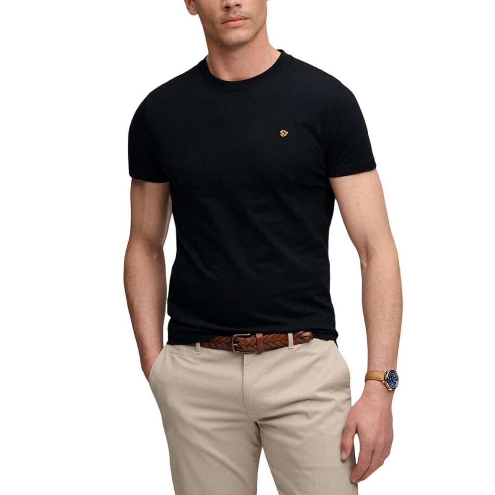 SUPERDRY ESSENTIAL SDCO LOGO EMB T-SHIRT ΜΠΛΟΥΖΑ ΑΝΔΡΙΚΗ BLACK/GOLD