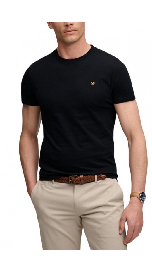 SUPERDRY ESSENTIAL SDCO LOGO EMB T-SHIRT ΜΠΛΟΥΖΑ ΑΝΔΡΙΚΗ BLACK/GOLD