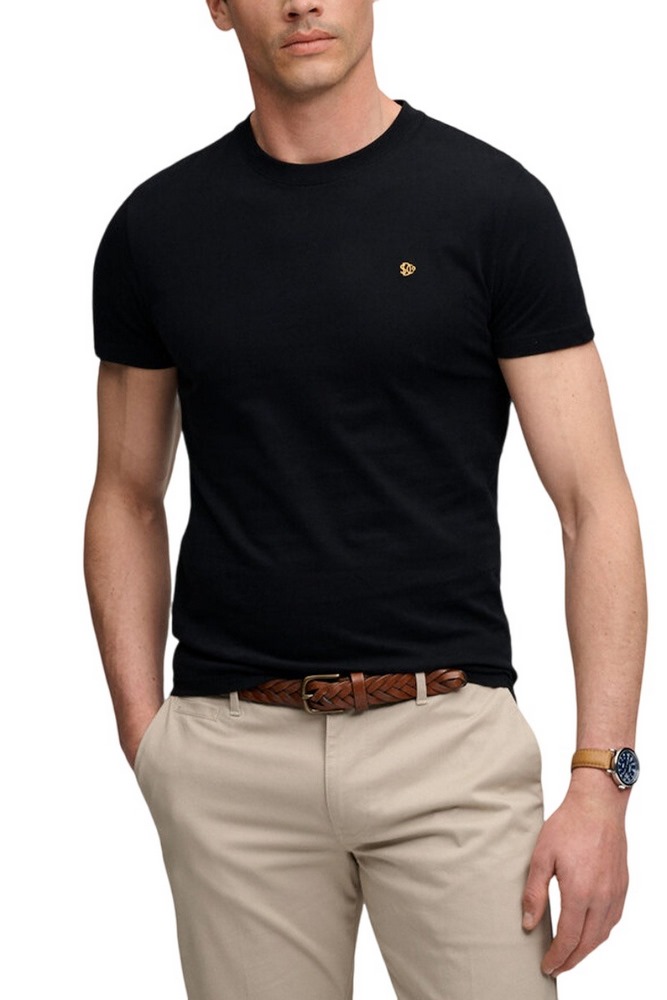 SUPERDRY ESSENTIAL SDCO LOGO EMB T-SHIRT ΜΠΛΟΥΖΑ ΑΝΔΡΙΚΗ BLACK/GOLD