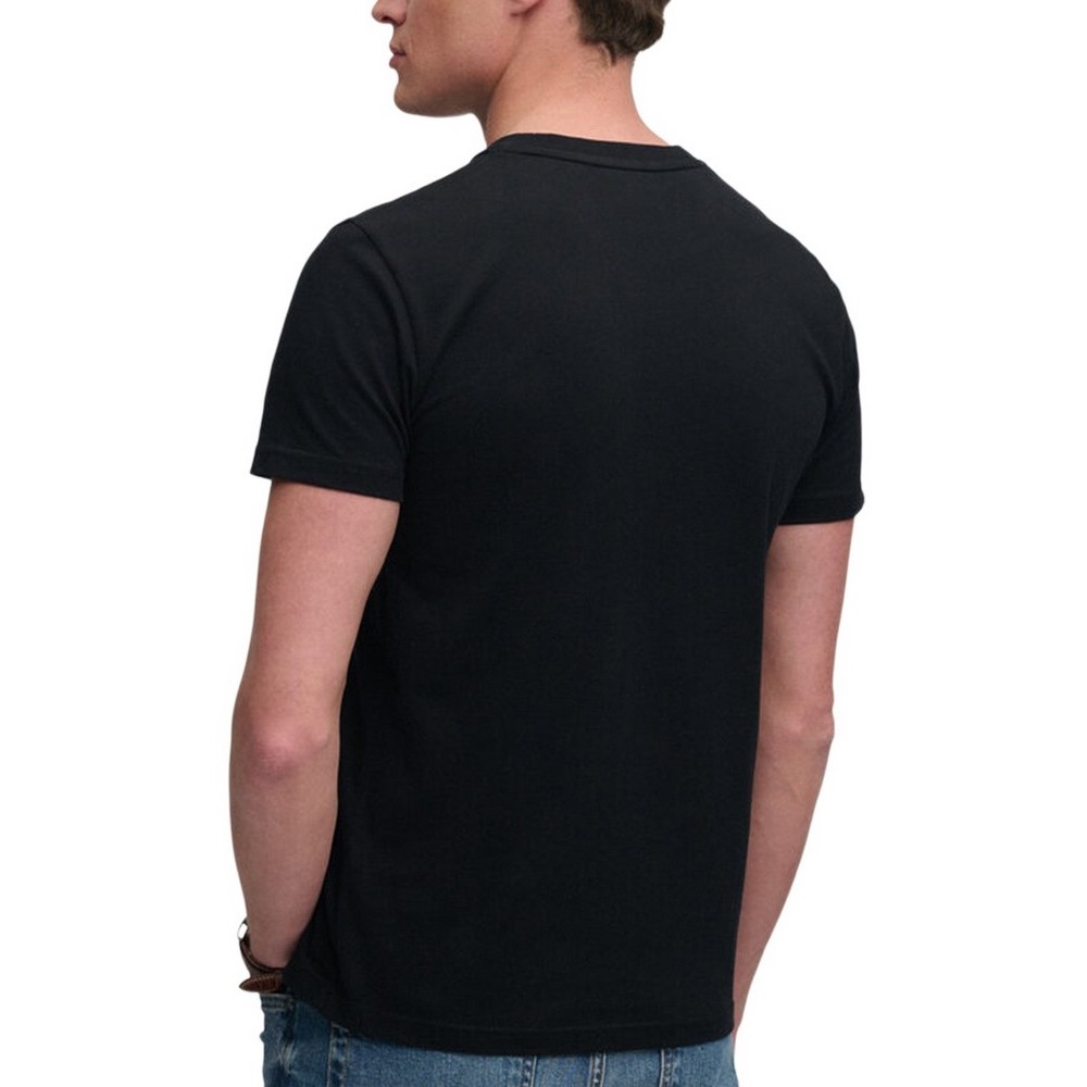 SUPERDRY ESSENTIAL SDCO LOGO EMB T-SHIRT ΜΠΛΟΥΖΑ ΑΝΔΡΙΚΗ BLACK/GOLD