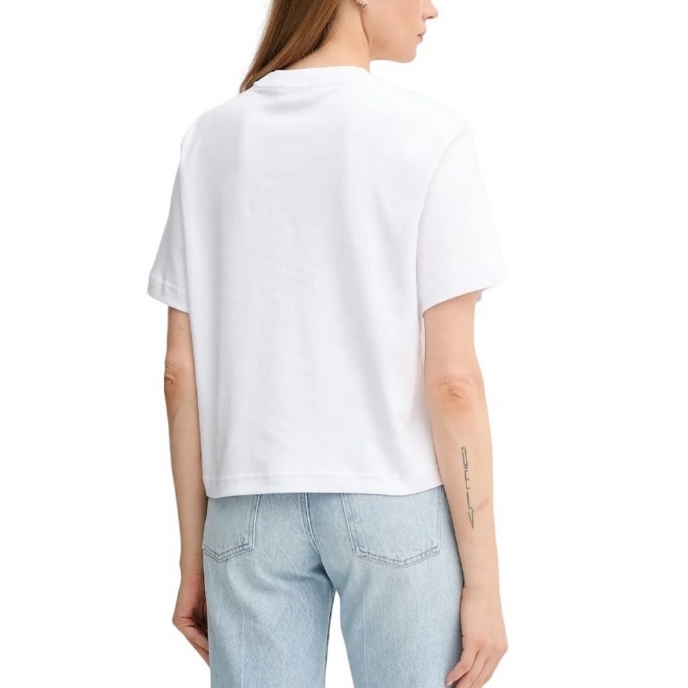 CALVIN KLEIN JEANS 2 TONE 3D EMBROIDERY LOGO TEE T-SHIRT ΜΠΛΟΥΖΑ ΓΥΝΑΙΚΕΙΑ WHITE