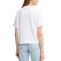 CALVIN KLEIN JEANS 2 TONE 3D EMBROIDERY LOGO TEE T-SHIRT ΜΠΛΟΥΖΑ ΓΥΝΑΙΚΕΙΑ WHITE