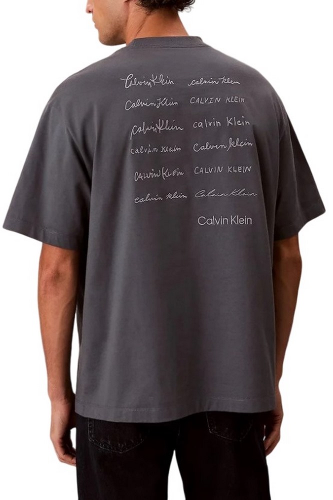 CALVIN KLEIN JEANS 16S APRIL GRAPHIC SEASONAL T-SHIRT ΜΠΛΟΥΖΑ ΑΝΔΡΙΚΗ GREY