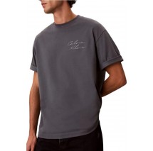 CALVIN KLEIN JEANS 16S APRIL GRAPHIC SEASONAL T-SHIRT ΜΠΛΟΥΖΑ ΑΝΔΡΙΚΗ GREY