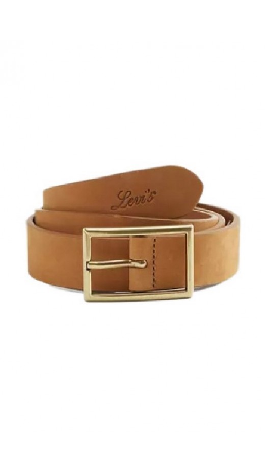 LEVIS® RECTANGLE BUCKLE BELT ΖΩΝΗ ΓΥΝΑΙΚΕΙΑ COGNAC