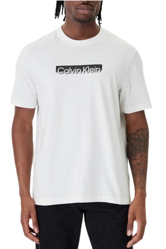 CALVIN KLEIN 20S EU WHOLESALE SPORTSWEAR GRAP T-SHIRT ΜΠΛΟΥΖΑ ΑΝΔΡΙΚΗ BRIGHT WHITE