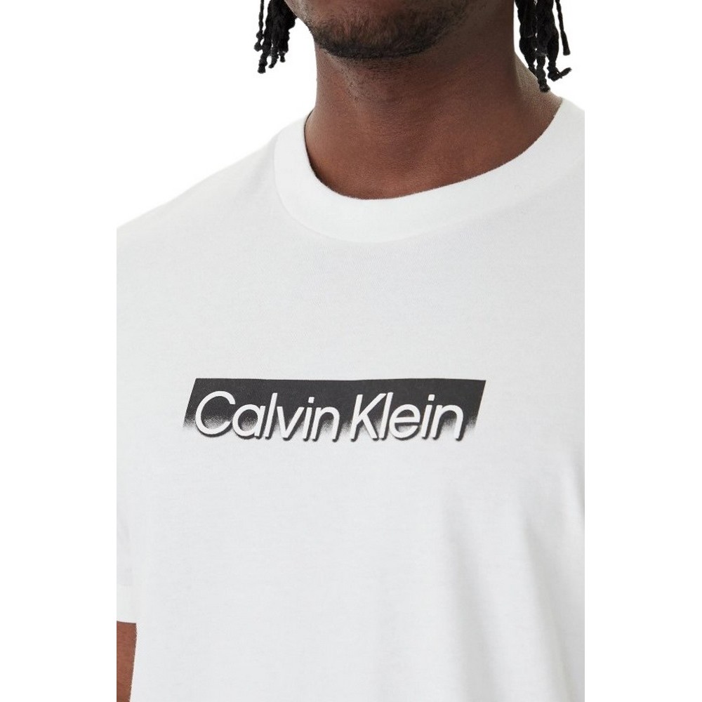 CALVIN KLEIN 20S EU WHOLESALE SPORTSWEAR GRAP T-SHIRT ΜΠΛΟΥΖΑ ΑΝΔΡΙΚΗ BRIGHT WHITE