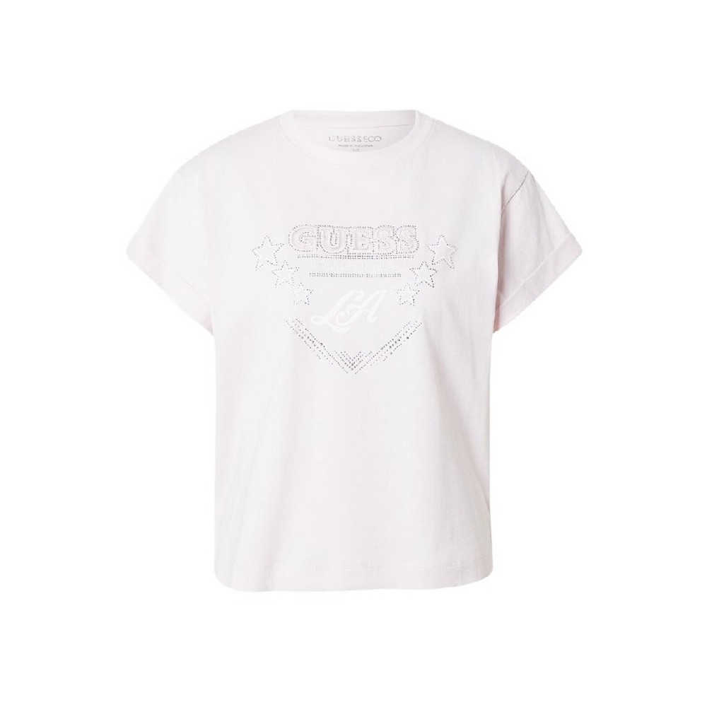 GUESS CN LA STARS TEE T-SHIRT  ΜΠΛΟΥΖΑ ΓΥΝΑΙΚΕΙΑ ROSE