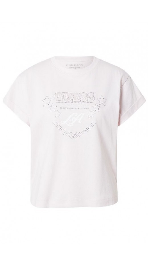 GUESS CN LA STARS TEE T-SHIRT  ΜΠΛΟΥΖΑ ΓΥΝΑΙΚΕΙΑ ROSE