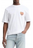 HUGO BOSS JERSEY NALENTINIO T-SHIRT ΜΠΛΟΥΖΑ ΑΝΔΡΙΚΗ WHITE