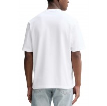 HUGO BOSS JERSEY NALENTINIO T-SHIRT ΜΠΛΟΥΖΑ ΑΝΔΡΙΚΗ WHITE