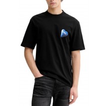HUGO BOSS JERSEY NALENTINIO T-SHIRT ΜΠΛΟΥΖΑ ΑΝΔΡΙΚΗ BLACK