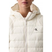 CALVIN KLEIN JEANS SHORT CK PACKABLE PUFFER JACKET ΜΠΟΥΦΑΝ ΓΥΝΑΙΚΕΙΟ OFF WHITE