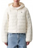 CALVIN KLEIN JEANS SHORT CK PACKABLE PUFFER JACKET ΜΠΟΥΦΑΝ ΓΥΝΑΙΚΕΙΟ OFF WHITE