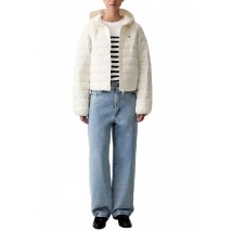 CALVIN KLEIN JEANS SHORT CK PACKABLE PUFFER JACKET ΜΠΟΥΦΑΝ ΓΥΝΑΙΚΕΙΟ OFF WHITE