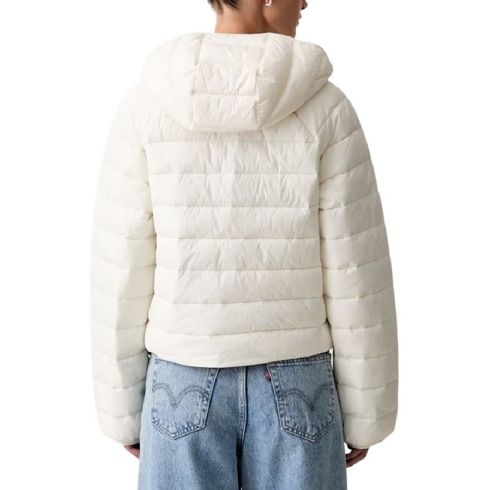 CALVIN KLEIN JEANS SHORT CK PACKABLE PUFFER JACKET ΜΠΟΥΦΑΝ ΓΥΝΑΙΚΕΙΟ OFF WHITE
