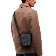 TOMMY HILFIGER CORP TEXTURE MINI REPORTER ΤΣΑΝΤΑ ΑΝΔΡΙΚΗ BLACK
