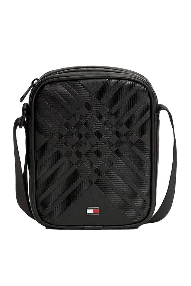 TOMMY HILFIGER CORP TEXTURE MINI REPORTER ΤΣΑΝΤΑ ΑΝΔΡΙΚΗ BLACK