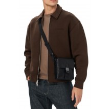 CALVIN KLEIN EMBLEM HW FLAP REPORTER ΤΣΑΝΤΑ ΑΝΔΡΙΚΗ BLACK