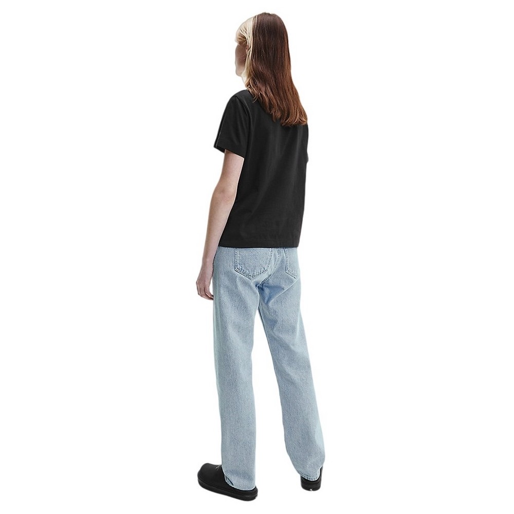 CALVIN KLEIN JEANS SHRUNKEN INSTITUTIONAL TEE T-SHIRT ΓΥΝΑΙΚΕΙΟ BLACK