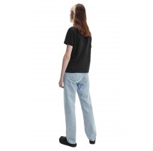 CALVIN KLEIN JEANS SHRUNKEN INSTITUTIONAL TEE T-SHIRT ΓΥΝΑΙΚΕΙΟ BLACK