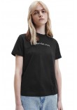 CALVIN KLEIN JEANS SHRUNKEN INSTITUTIONAL TEE T-SHIRT ΓΥΝΑΙΚΕΙΟ J20J219918 BLACK