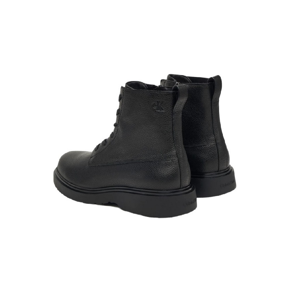 CALVIN KLEIN COMBAT ESS LACE UP ZIP BOOT LTH ΠΑΠΟΥΤΣΙ ΑΝΔΡΙΚΟ BLACK